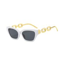 Nordic Style Vacation Beach Solid Color Ac Cat Eye Chain Full Frame Women's Sunglasses main image 6