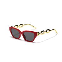 Nordic Style Vacation Beach Solid Color Ac Cat Eye Chain Full Frame Women's Sunglasses main image 8