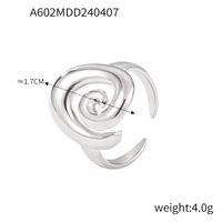 Titanium Steel 18K Gold Plated Casual Simple Style Spiral Stripe Zircon Rings Earrings sku image 1