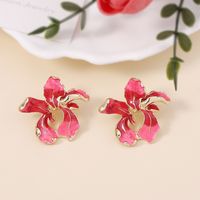 1 Pair Casual Elegant Flower Plating Zinc Alloy Ear Studs sku image 3