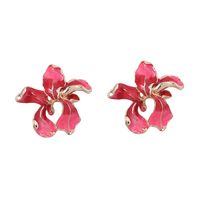 1 Pair Casual Elegant Flower Plating Zinc Alloy Ear Studs main image 3