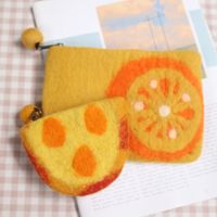 Unisex Fruit Wool Felt Zipper Coin Purses main image 6