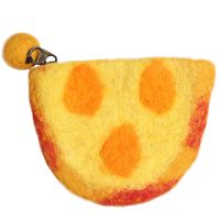 Unisex Fruit Wool Felt Zipper Coin Purses sku image 1