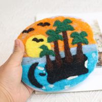 Unisex Landscape Wool Felt Zipper Coin Purses main image 3