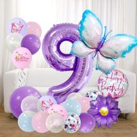 Casual Cute Letter Butterfly Aluminum Film Birthday Festival Balloons main image 5