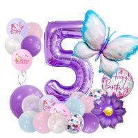 Casual Cute Letter Butterfly Aluminum Film Birthday Festival Balloons sku image 5