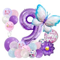 Casual Cute Letter Butterfly Aluminum Film Birthday Festival Balloons sku image 9