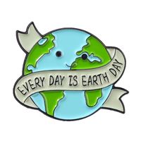 Cartoon Style Earth Letter Emoji Face Alloy Stoving Varnish Unisex Brooches sku image 3