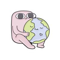 Cartoon Style Earth Letter Emoji Face Alloy Stoving Varnish Unisex Brooches sku image 7