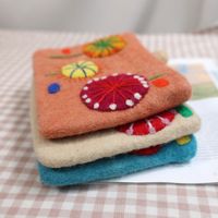 Unisex Dandelion Wool Felt Zipper Coin Purses main image 4