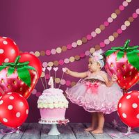 Casual Cute Number Strawberry Aluminum Film Birthday Festival Balloons main image 3