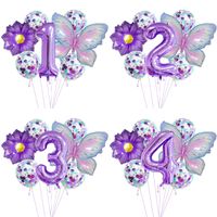 Casual Cute Flower Butterfly Aluminum Film Birthday Festival Balloons main image 1