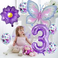 Casual Cute Flower Butterfly Aluminum Film Birthday Festival Balloons main image 5