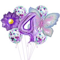 Casual Cute Flower Butterfly Aluminum Film Birthday Festival Balloons main image 4