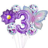 Casual Cute Flower Butterfly Aluminum Film Birthday Festival Balloons sku image 3