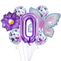 Casual Cute Flower Butterfly Aluminum Film Birthday Festival Balloons sku image 10