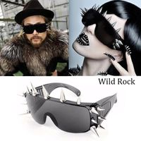 Hip-Hop Retro Solid Color Pc Special-Shaped Mirror Full Frame Glasses main image 2