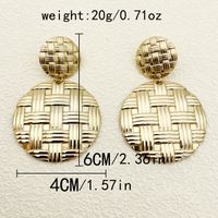 1 Pair Basic Modern Style Classic Style Round Flower Plating 304 Stainless Steel Gold Plated Drop Earrings main image 2