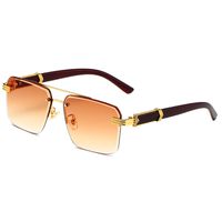 Simple Style Classic Style Color Block Pc Polygon Frameless Glasses main image 3