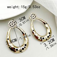 1 Pair Basic Modern Style Classic Style Round Flower Plating 304 Stainless Steel Gold Plated Drop Earrings main image 3