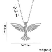Wholesale Basic Modern Style Classic Style Eagle 304 Stainless Steel Copper 18K Gold Plated Zircon Pendant Necklace sku image 3