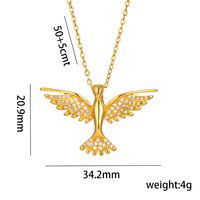 Wholesale Basic Modern Style Classic Style Eagle 304 Stainless Steel Copper 18K Gold Plated Zircon Pendant Necklace sku image 6