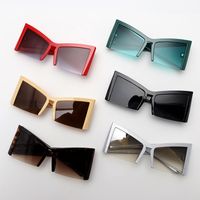 Simple Style Classic Style Solid Color Pc Special-Shaped Mirror Half Frame Glasses main image 1