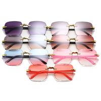 Simple Style Classic Style Color Block Pc Square Frameless Glasses main image 2