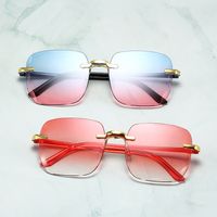 Simple Style Classic Style Color Block Pc Square Frameless Glasses main image 1