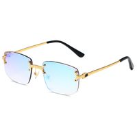 Simple Style Classic Style Color Block Pc Square Frameless Glasses sku image 14
