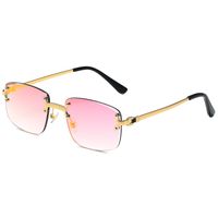 Simple Style Classic Style Color Block Pc Square Frameless Glasses sku image 11