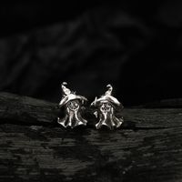 1 Pair Cute Cool Style Ghost Sterling Silver Ear Studs main image 5