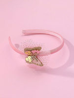 Girl'S Cute Romantic Sweet Butterfly Sequin Synthetic Yarn Lace Hair Band main image 3