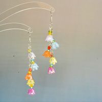 1 Pair Cute Flower Resin Drop Earrings sku image 2