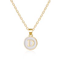 Wholesale Jewelry Casual Simple Style Letter Alloy Enamel Plating Pendant Necklace sku image 4