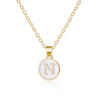 Wholesale Jewelry Casual Simple Style Letter Alloy Enamel Plating Pendant Necklace sku image 14