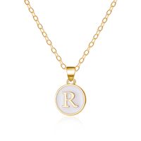 Wholesale Jewelry Casual Simple Style Letter Alloy Enamel Plating Pendant Necklace sku image 18