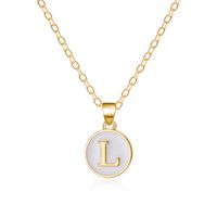 Wholesale Jewelry Casual Simple Style Letter Alloy Enamel Plating Pendant Necklace sku image 12