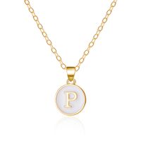 Wholesale Jewelry Casual Simple Style Letter Alloy Enamel Plating Pendant Necklace sku image 16