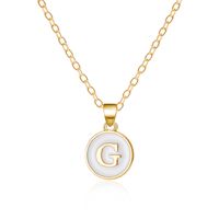 Wholesale Jewelry Casual Simple Style Letter Alloy Enamel Plating Pendant Necklace sku image 7