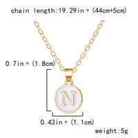 Wholesale Jewelry Casual Simple Style Letter Alloy Enamel Plating Pendant Necklace main image 2