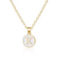 Wholesale Jewelry Casual Simple Style Letter Alloy Enamel Plating Pendant Necklace sku image 11