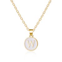 Wholesale Jewelry Casual Simple Style Letter Alloy Enamel Plating Pendant Necklace sku image 23