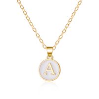 Wholesale Jewelry Casual Simple Style Letter Alloy Enamel Plating Pendant Necklace sku image 1