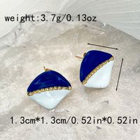 1 Pair Casual Sweet Korean Style Round Leaves Enamel 304 Stainless Steel 14K Gold Plated Drop Earrings sku image 2