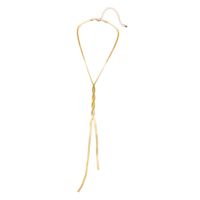 Copper Simple Style Tassel Plating Solid Color Pendant Necklace main image 3
