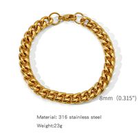 Simple Style Solid Color 316 Stainless Steel  Plating Unisex Bracelets sku image 21