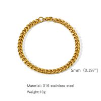 Simple Style Solid Color 316 Stainless Steel  Plating Unisex Bracelets sku image 6