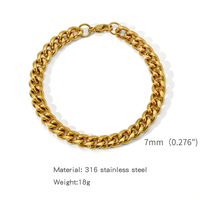 Simple Style Solid Color 316 Stainless Steel  Plating Unisex Bracelets sku image 17