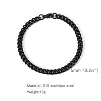 Simple Style Solid Color 316 Stainless Steel  Plating Unisex Bracelets sku image 7